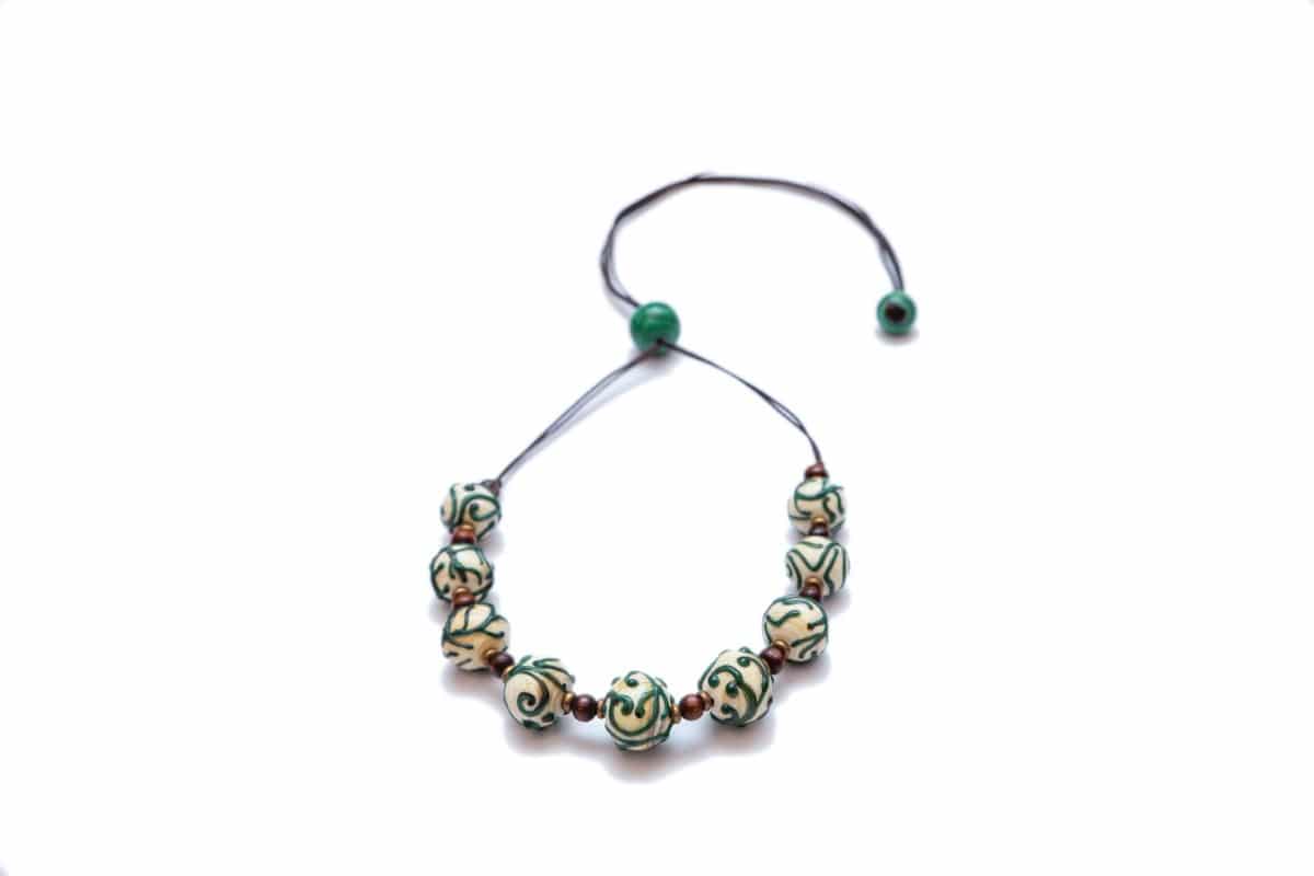 "Seaweed" Necklace Shop by Venezia Autentica - Shop by Venezia Autentica - Stunning necklace in antique Murano Glass, designed and handmade in Venice, Italy. Every bead, handmade through lampworking, is unique, beautiful, and durable